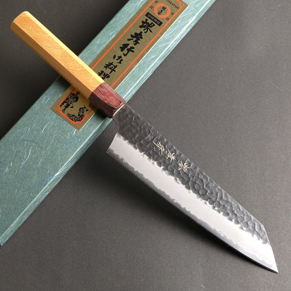 Sakai Takayuki Aogami Super Wa Kengata Gyuto Knife Kurouchi Hammered 190mm  (7.5"")