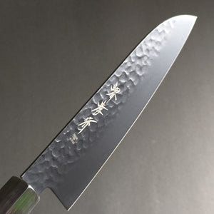 Sakai Takayuki KUROKAGE Teflon Coating VG10 Hammered Santoku Japanese Knife 170mm Wenge Handle