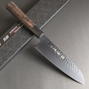 Sakai Takayuki KUROKAGE Teflon Coating VG10 Hammered Santoku Japanese Knife 170mm Wenge Handle