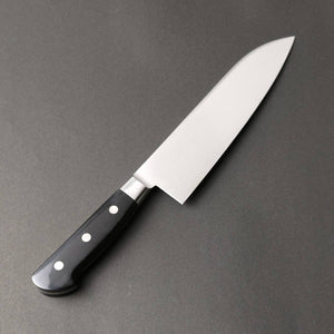 Iseya Molybdenum Santoku Knife 180mm Black Micarta Handle