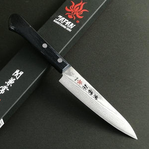 Kanetsune 17-Layer Damascus Petty Knife(Utility) 120mm KC-304-Japan Knife Shop