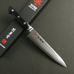 Kanetsune 33-Layer Damascus Petty Knife(Utility) 150mm KC-104-Japan Knife Shop