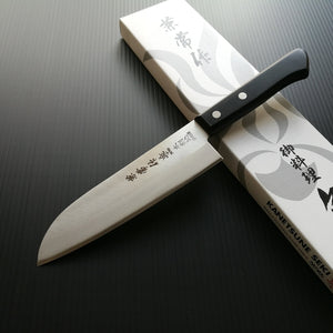 Kanetsune Santoku Knife 165mm Carbon Steel 3-Layer KC-327-Japan Knife Shop