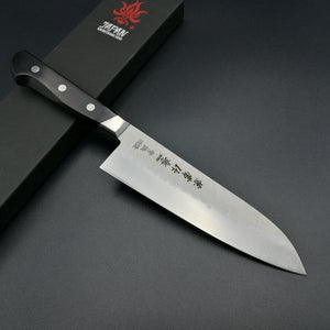 Kanetsune Seki Santoku Knife Carbon Blue Steel AOGAMI KC-921 180mm