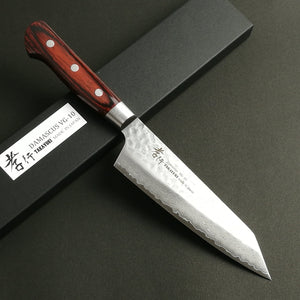 Sakai Takayuki 33-Layer VG10 Damascus Kengata Santoku 160mm (6.3")-Japan Knife Shop