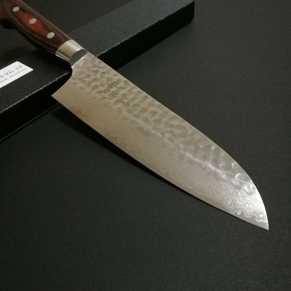 Sakai Takayuki 33-Layer VG10 Damascus Santoku 180mm (7.1")-Japan Knife Shop