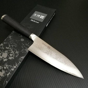 Shikisai MIYAKO 33 Layer Damascus Deba Knife 165mm