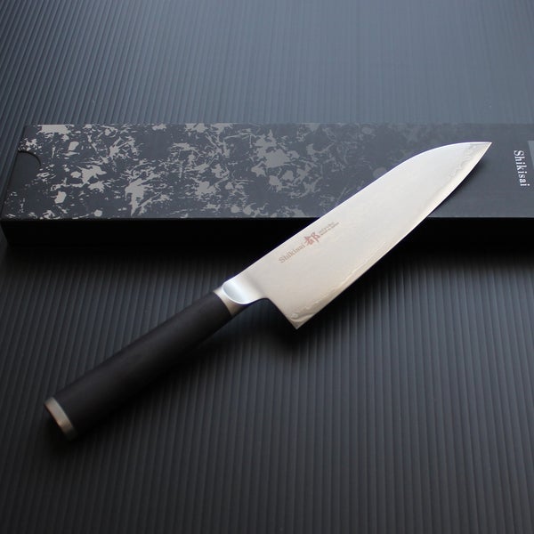 Shikisai MIYAKO 33 Layer Damascus Santoku Knife 180mm